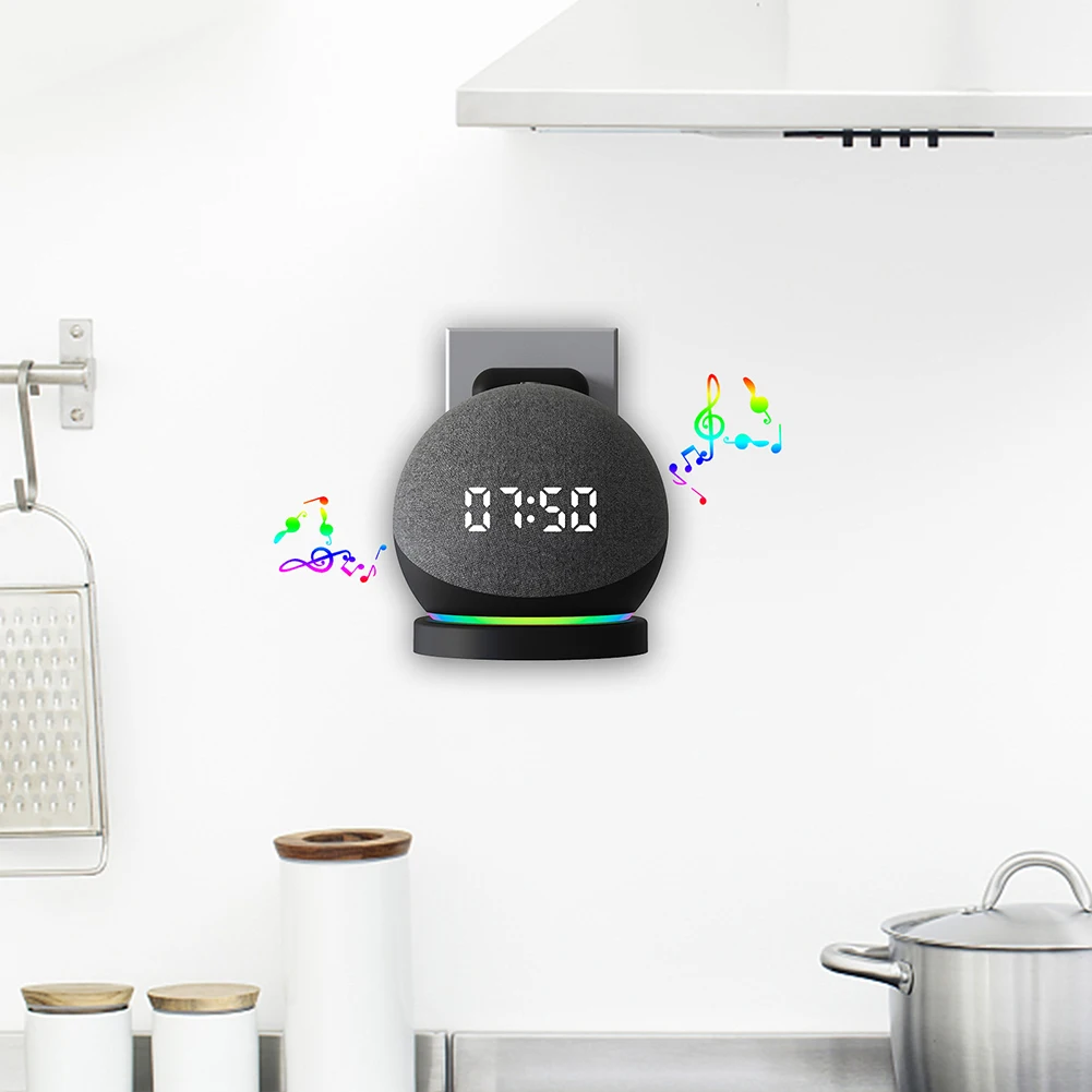Amazon Speaker Echo Pop - Lautsprecher-Wandhalterung aus Kunststoff, Kabelmanagement, intelligenter Lautsprecherhalter,
